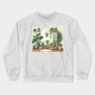 Indoor Garden Oasis - Houseplants by the Window - Indoor Jungle Crewneck Sweatshirt